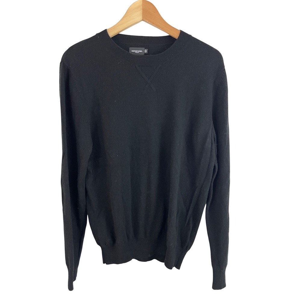 Earnest Sewn Sweater Women Large Black Wool Cashmere Crewneck Pullover